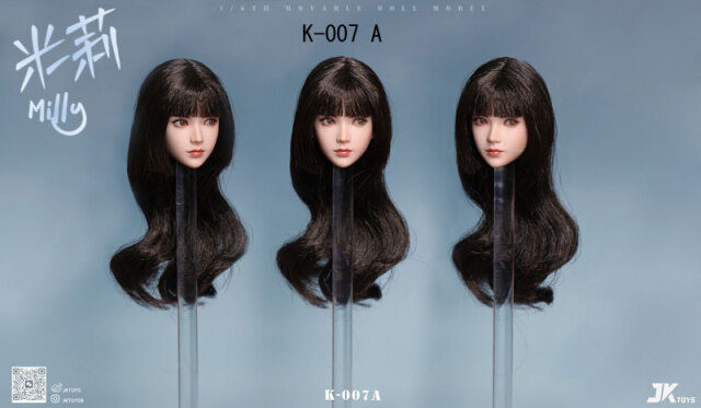 JKTOYS】K-007 ABC 1/6 Head Sculpture Milly ミリー 1/6スケール 植毛