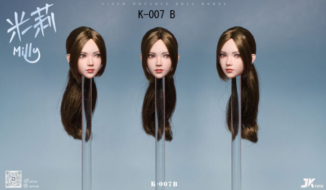 JKTOYS】K-007 ABC 1/6 Head Sculpture Milly ミリー 1/6スケール 植毛