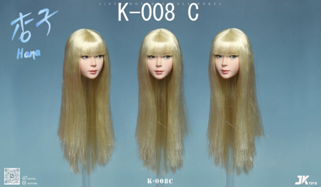 JKTOYS】K-008 ABC 1/6 Head Sculpture Hana 杏子 1/6スケール 植毛
