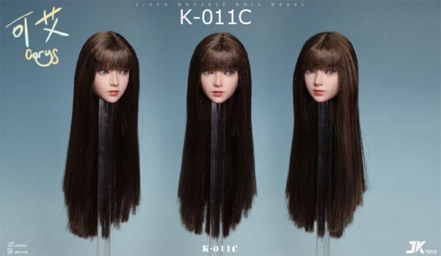 JKTOYS】K-011 A/B/C 1/6 Asian Beauty Head Sculpture Carys キャリス 1/6