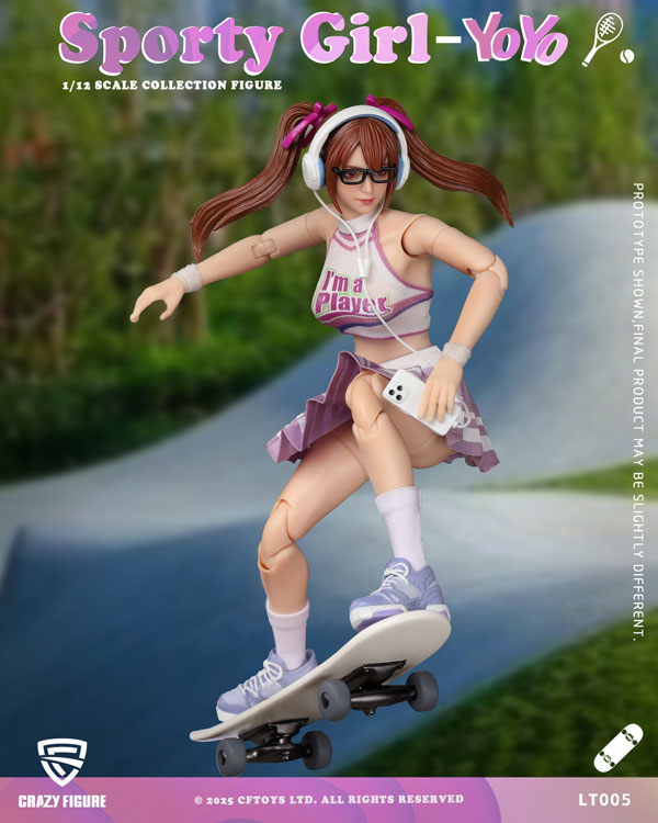 crazyfigure】CFTOYS LT005 1/12 Action Figure Body Sporty Girl-YOYO