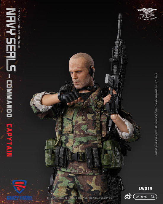 crazyfigure】LW019 1/12 NAVY SEALS Commando Captain ネイビー
