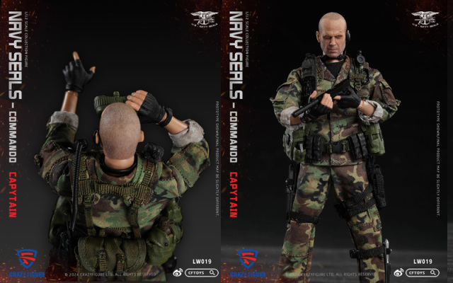 crazyfigure】LW019 1/12 NAVY SEALS Commando Captain ネイビー