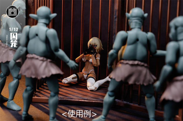 MMMTOYS】M2413A/B 1/12 Scale Prison Cage 1/12スケール 金属製 檻