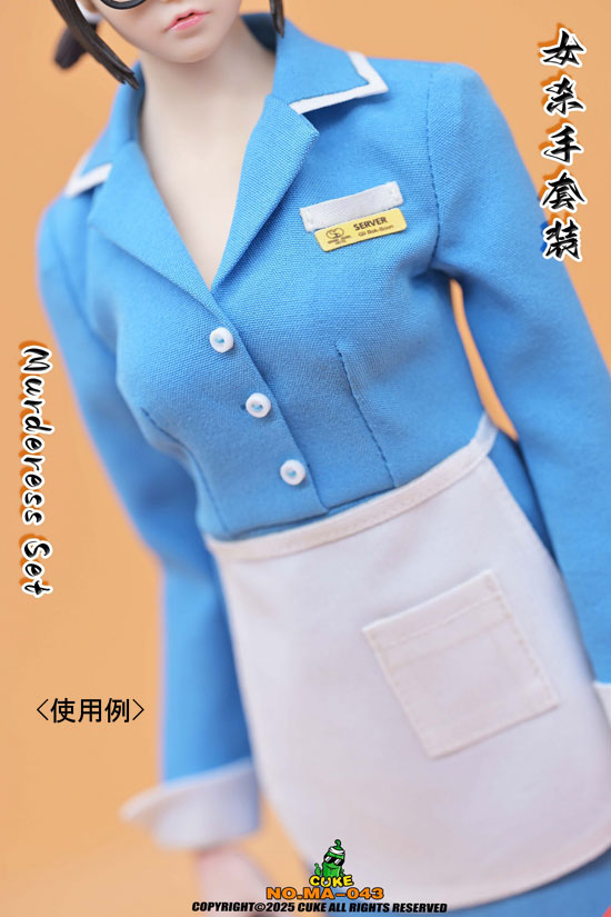 1/6 TAKE5 アクションフィギュア&アンダーカバー コスチューム セット CUKE TOYS】MA-043 The Murderess Set 女性暗殺者 ウェイトレス