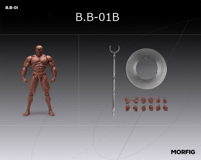 MORFIG】Queen Studios B.B-01 Y/B/W/G Male β 1/12 Action Figure