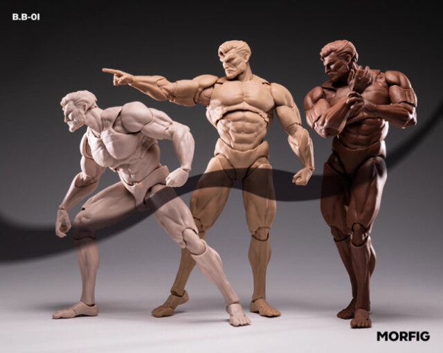 MORFIG】Queen Studios B.B-01 Y/B/W/G Male β 1/12 Action Figure