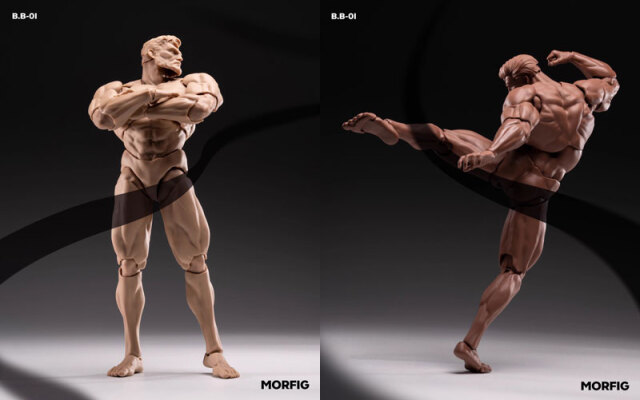 MORFIG】Queen Studios B.B-01 Y/B/W/G Male β 1/12 Action Figure