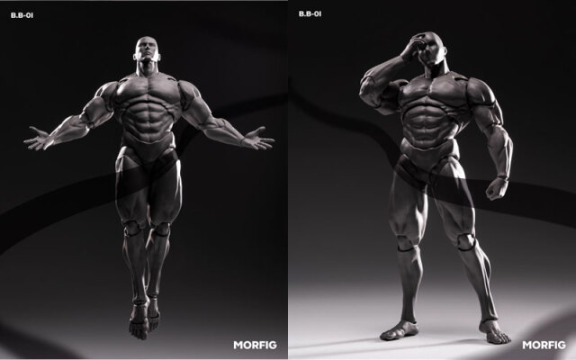 MORFIG】Queen Studios B.B-01 Y/B/W/G Male β 1/12 Action Figure