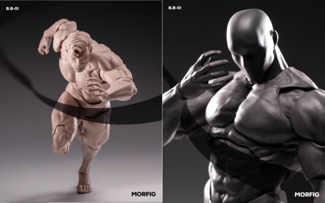 MORFIG】Queen Studios B.B-01 Y/B/W/G Male β 1/12 Action Figure