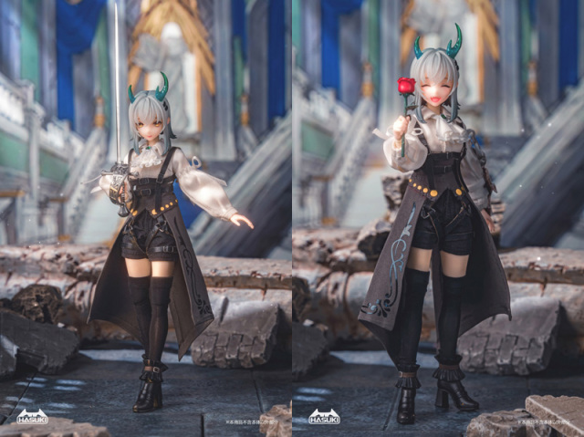POCKET ART シリーズ PA008 薔薇の騎士 グローリア 1/12 完成品 可動フィギュア HASUKI(ハスキ) HASUKI pocket artシリーズ PA008 1/12 薔薇の騎士 グローリア