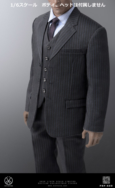 1/6 ウェスタンスタイル スーツ 41B（POP-X-41B）7117 POPTOYS 1/6 X41 Dr Western-style suit Two colors X41-B Black