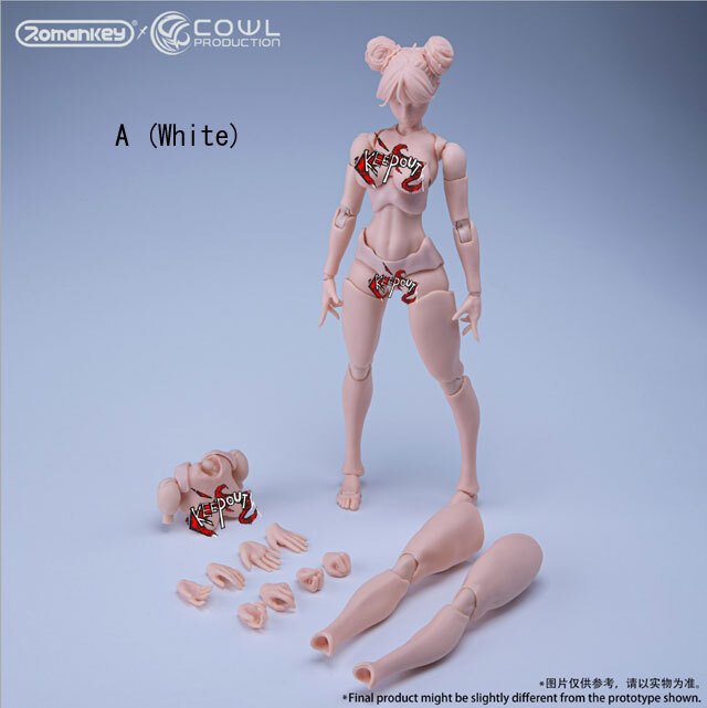 Romankey X COWL】RC001 A/B/C 1/12 Figure Girl Body 超可動少女