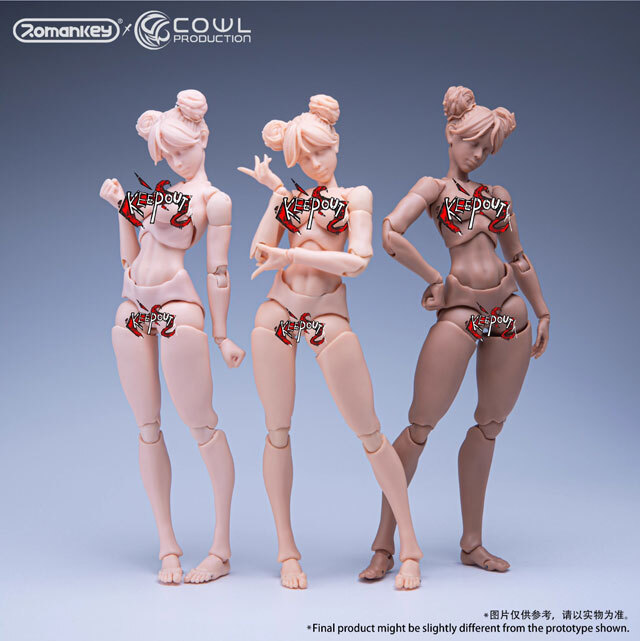 Romankey X COWL】RC001 A/B/C 1/12 Figure Girl Body 超可動少女