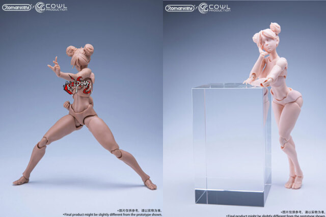Romankey X COWL】RC001 A/B/C 1/12 Figure Girl Body 超可動少女