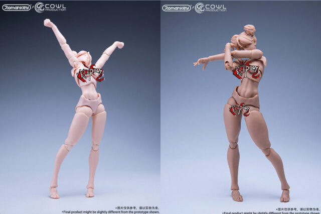 Romankey X COWL】RC001 A/B/C 1/12 Figure Girl Body 超可動少女