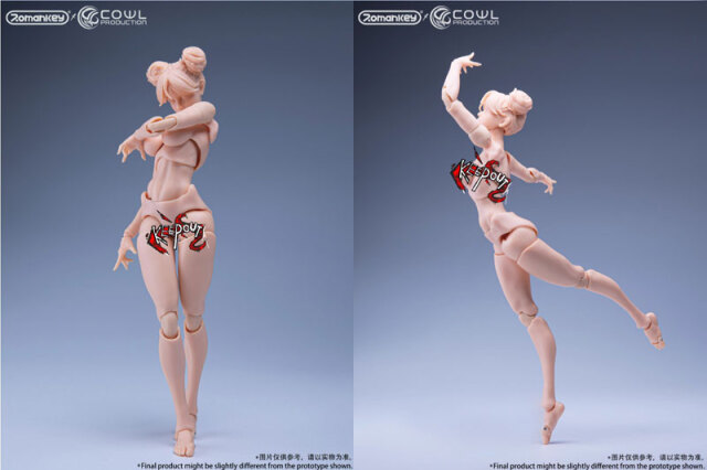 Romankey X COWL】RC001 A/B/C 1/12 Figure Girl Body 超可動少女