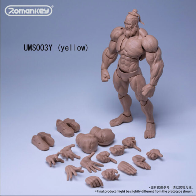 Romankey】UMS003 W/B/Y 1/12 Ultra-Movable Male Figure Big Guy 超