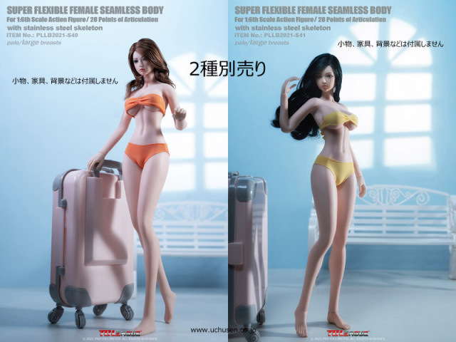 1/6　フィギュア　検　TBリーグ　女性　シームレス　ホットトイズ TBLeague】Female Super Flexible Seamless Bodies Dark Brown