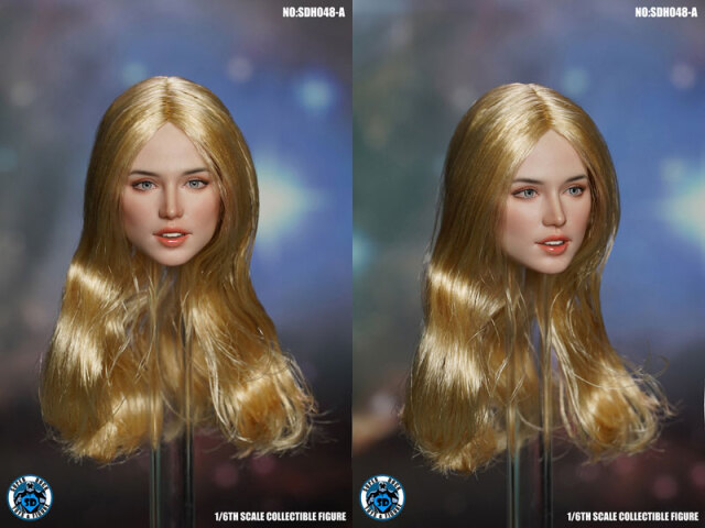 SUPERDUCK】SDH048 A B C 西洋系美人 1/6スケール 植毛 女性ヘッド