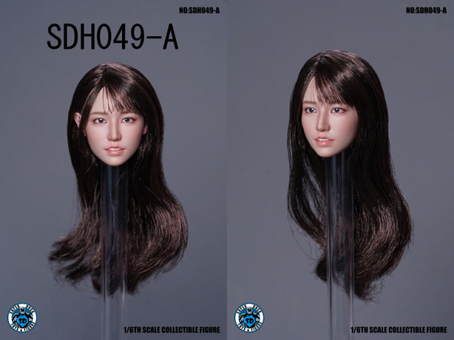 SUPERDUCK】SDH049 A B C アジア系美人 河北 1/6スケール 植毛 女性ヘッド