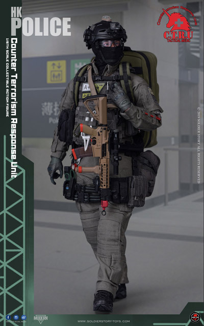 ミリタリー HK POLICE1/6 ZC-257] ZC World 1:6 Hong Kong Police Tactical Unit Black