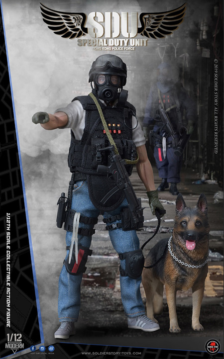 Soldier Story】SSM-003 1/12 HK SDU Canine Handler 香港警務処警察