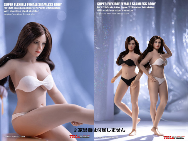 TBLeague PLMB2022-T04B 女素体 1/12 アクションフィギ TBLeague】1/12scale female seamless body with metal skeleton