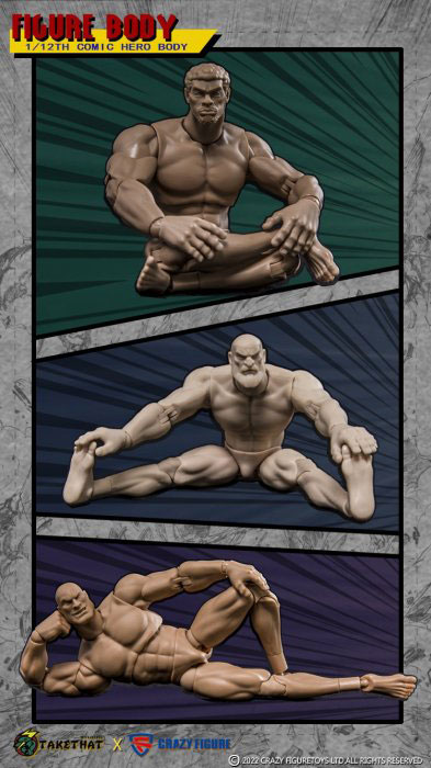 TAKETHAT X CRAZY FIGURE】TC001 A/B/C 1/12 COMIC HERO BODY 1