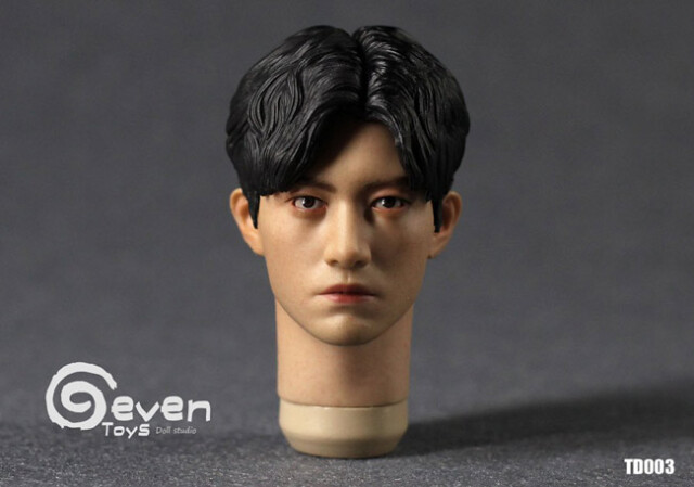 1/6 フィギュアヘッド 青年男性 Seven Toys】1/6 ST-TD001/002/003 Asian male headsculpt(With