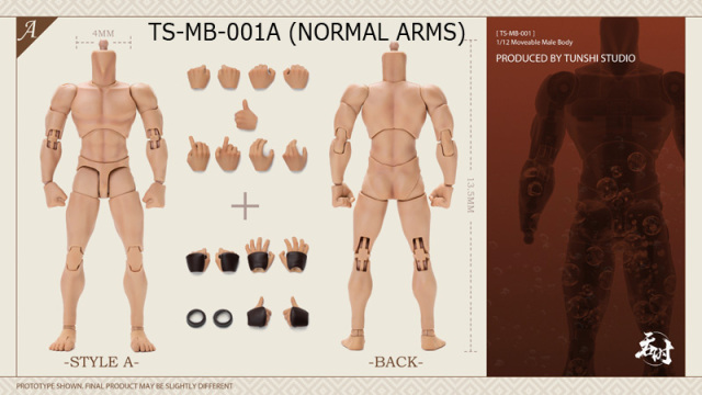 JET Studio】Tunshi Studio TS-MB-001A/002B 1/12 ACTION MALE BODY