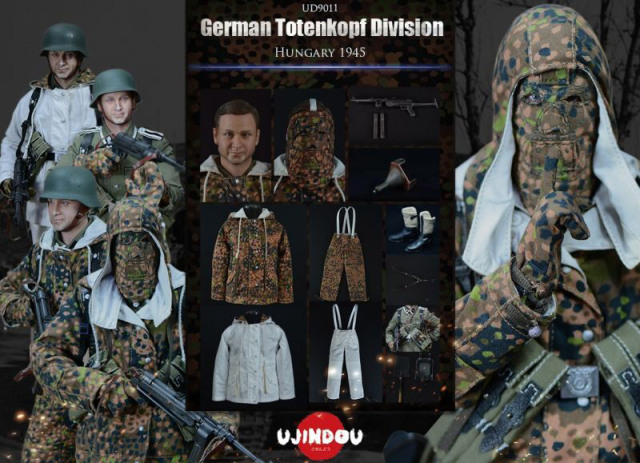 UJINDOU】UD9011 1/6 WW2 German Totenkopf Division Hungary 1945 WW2 