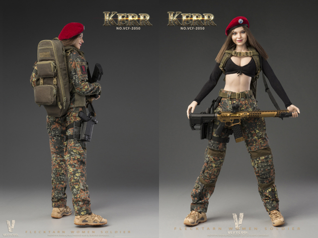 VeryCool】VCF-2050 1/6 FLECKTARN WOMEN SOLDIER-KERR フラックターム 