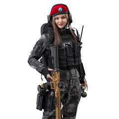 VeryCool】VCF-2050S 1/6 PYTHON STRIPE （POLICE BLACK） WOMEN 