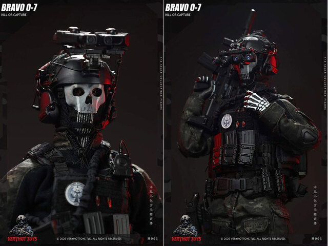 VERYHOT 1/6 CQB ナイトセット　ユニフォーム&アクセサリー　装備 VERYHOT TOYS】VH-M001 BRAVO O-7 KILL OR CAPTURE ミリタリー装備