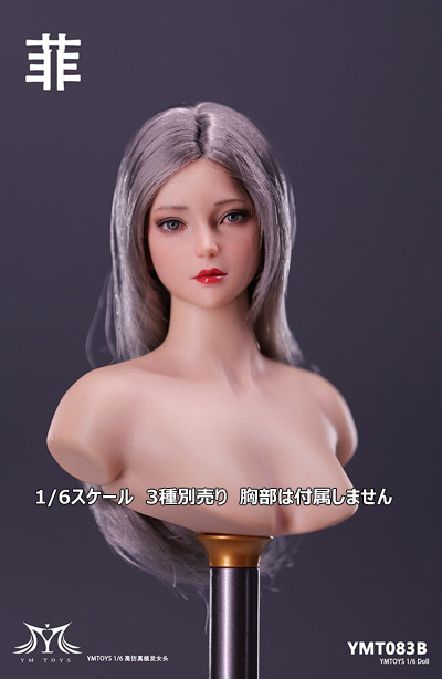 1/6 女性ヘッド（銀髪ショート）YMT-083A 駿河屋 -<中古>1/6 女性ヘッド（銀髪ショート） YMT-083A