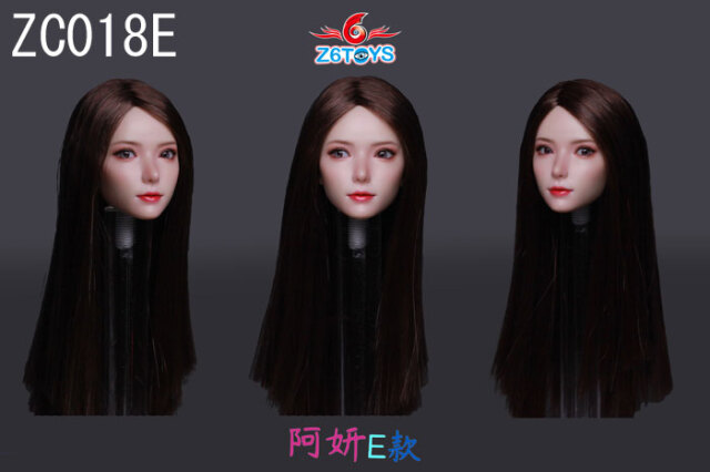 Z6TOYS】ZC018 A/B/C/D/E/F/G 1/6 Movable Eye Beauty Headsculpt アジア