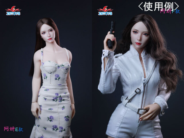 Z6TOYS】ZC018 A/B/C/D/E/F/G 1/6 Movable Eye Beauty Headsculpt アジア