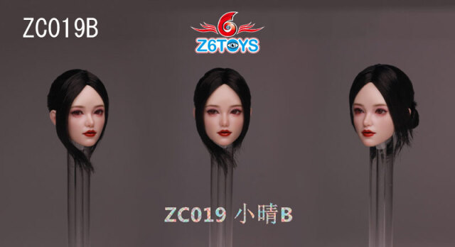 Z6TOYS】ZC019 A/B/C/D/E/F 1/6 Movable Eye Beauty Headsculpt アジア系