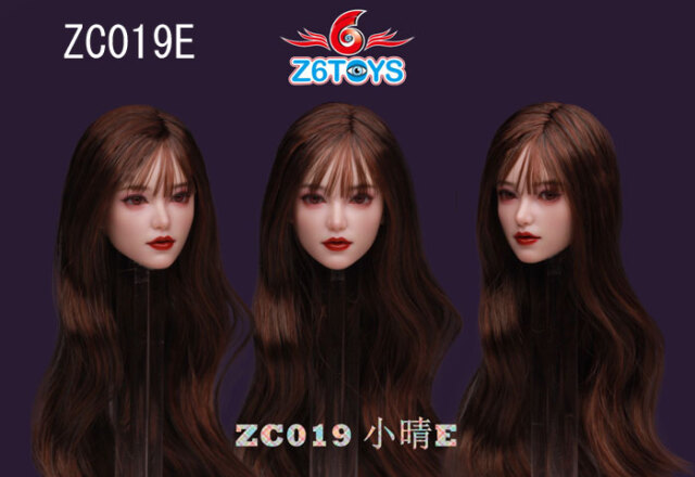 Z6TOYS】ZC019 A/B/C/D/E/F 1/6 Movable Eye Beauty Headsculpt アジア系
