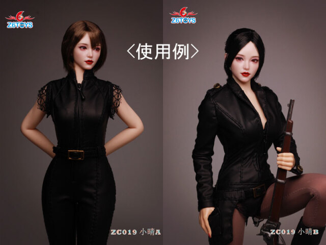 Z6TOYS】ZC019 A/B/C/D/E/F 1/6 Movable Eye Beauty Headsculpt アジア系