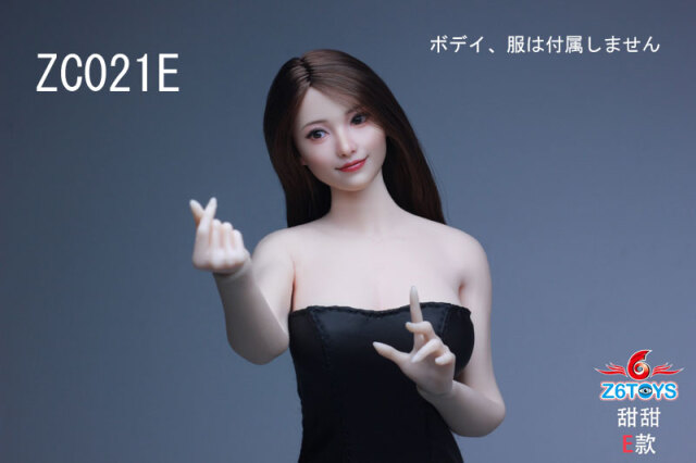 Z6TOYS】ZC021 A/B/C/D/E/F 1/6 Movable Eye Beauty Headsculpt アジア系