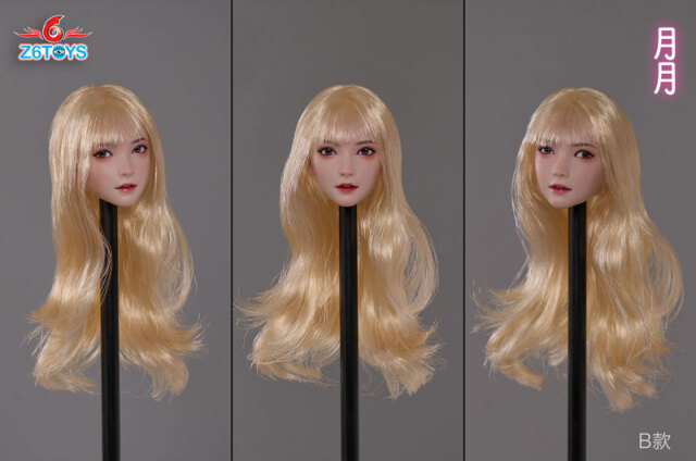 Z6TOYS】ZC016 A/B/C/D/E/F 1/6 Movable Eye Beauty Headsculpt 1/6