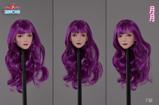 Z6TOYS】ZC016 A/B/C/D/E/F 1/6 Movable Eye Beauty Headsculpt 1/6
