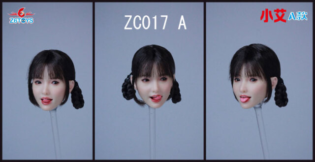 Z6TOYS】ZC017 A/B/C/D/E/F 1/6 Movable Eye Beauty Headsculpt