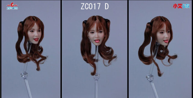 Z6TOYS】ZC017 A/B/C/D/E/F 1/6 Movable Eye Beauty Headsculpt アジア
