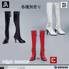 ZYTOYS】ZY1008 ABC ロングブーツ 1/6スケール 女性用シューズ