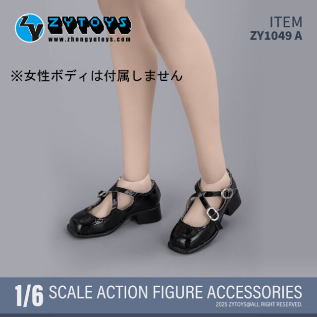 ZYTOYS】ZY1049 A/B JK 女性ドール用革靴 1/6スケール 女性用シューズ