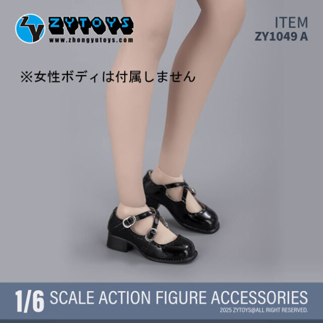 ZYTOYS】ZY1049 A/B JK 女性ドール用革靴 1/6スケール 女性用シューズ