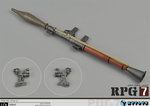ZYTOYS】ZY16-17 RPG-7 木目調 1/6スケール 対戦車擲弾発射器